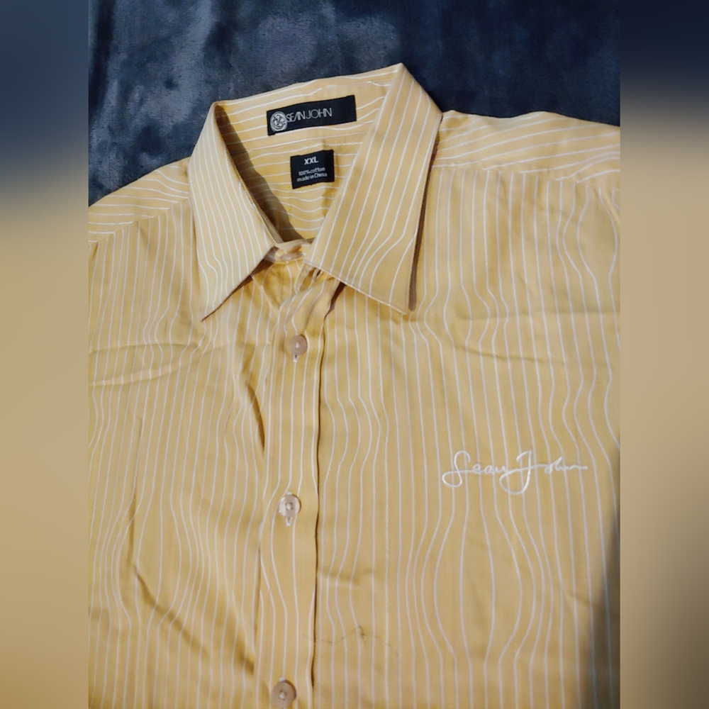 Sean John * Button Down Long Sleeve Shirt * 100% Cotton * Size 2XL * Collared